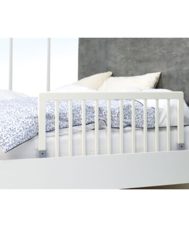 Barrera de cama en madera natural blanca
