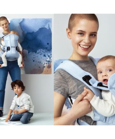 BabyBjörn Mochila Portabebé One Air Pez de agua helada
