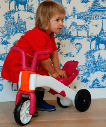 Correpasillos y bicicleta 2 en 1 bunzi stable balance ride-on rosa