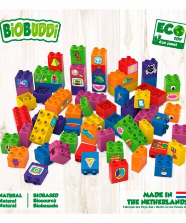 Bloques de construcción fichas con formas 60 piezas Biobuddi