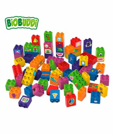 Juego construccion piezas bio de caña de azucar compatible con lego Biobuddi 60 piezas