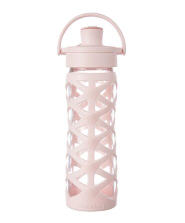 Botella de vidrio active flip cap 475ml Cherry Blossom