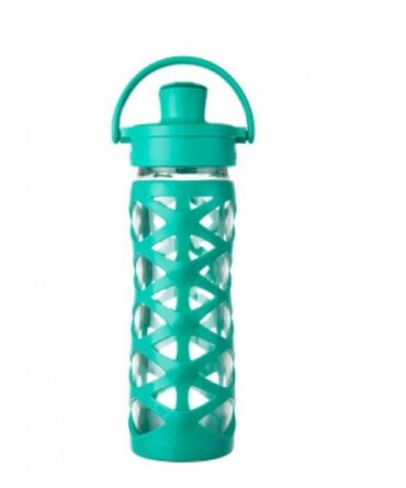 Botella de vidrio active flip cap 470ml Aquatic Green