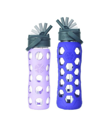 Botella 475ml Straw Cap Lifefactory Lilac