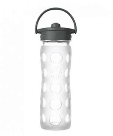 Botella 470ml Straw Cap Lifefactory Blanco