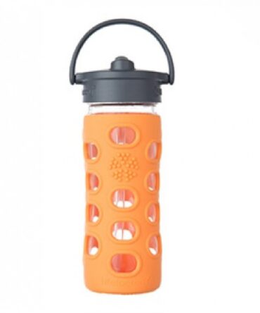 Botella 350ml Straw Cap Lifefactory Naranja
