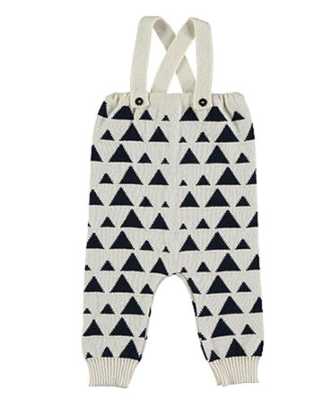 Pantalón con tirantes jacquard