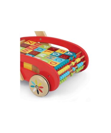Andador abc  buggy tatoo de 30 cubos Janod