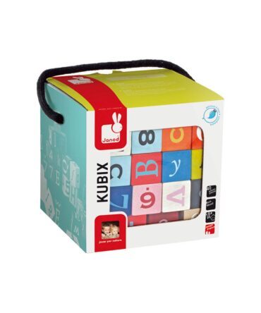 Maleta kubix 40 cubos letras y números Janod
