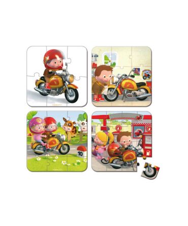 Maleta de 4 puzzles la moto de marco