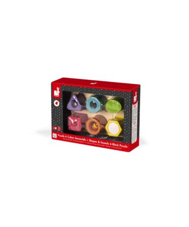 Puzzle de 6 cubos sensoriales I wood Janod