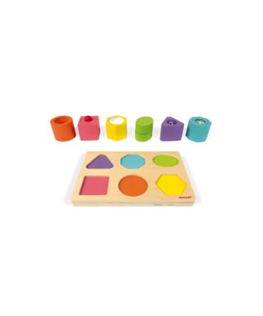 Puzzle de 6 cubos sensoriales I wood Janod