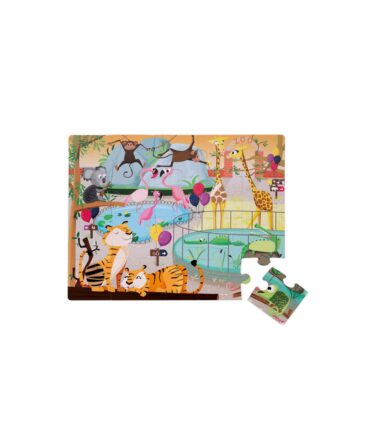 Puzzle táctil un día en el zoo 20 piezas