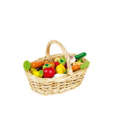 Set 24 frutas y verduras de madera