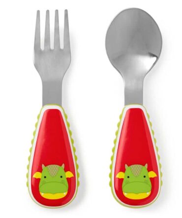 Set Cuchara y Tenedor Zootensils dragón