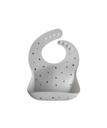 Babero silicona Letters Blanco