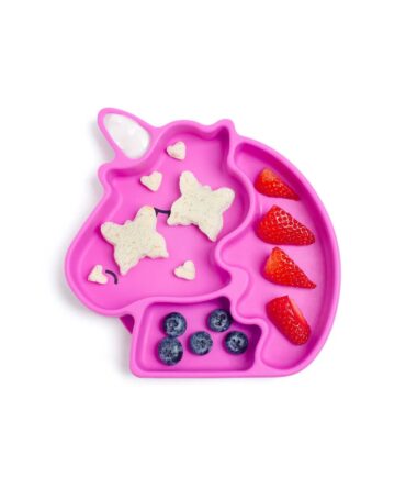 Plato de Silicona con agarre unicornio