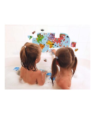 Mapa del mundo de baño
