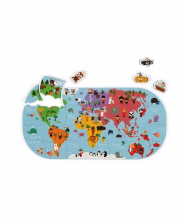 Mapa del mundo de baño