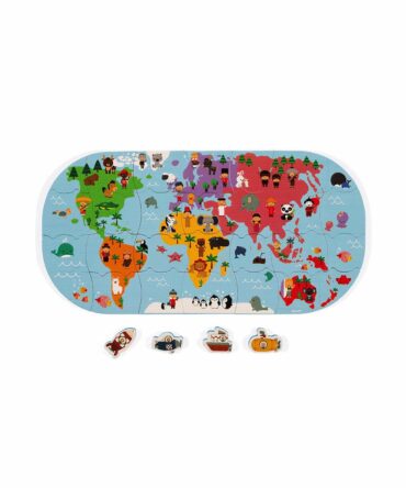 Mapa del mundo de baño