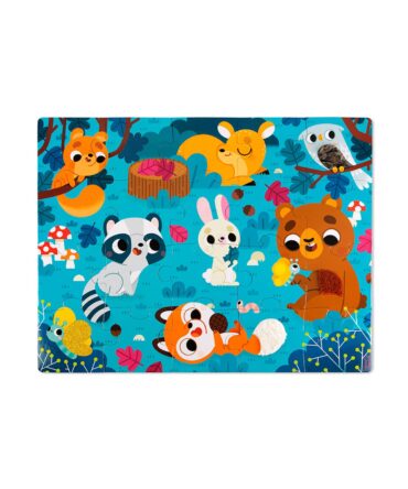 Puzzle táctil los animales del bosque 20 piezas