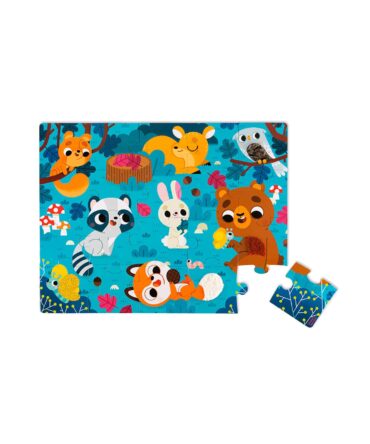 Puzzle táctil los animales del bosque 20 piezas