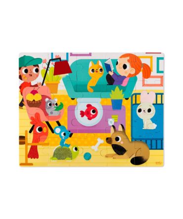 Puzzle táctil los animales domésticos 20 piezas