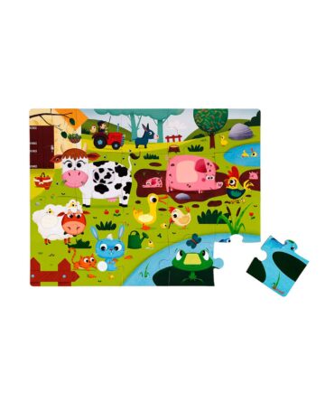 Puzzle táctil los animales de la granja 20 piezas