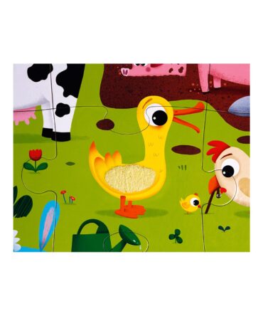 Puzzle táctil los animales de la granja 20 piezas