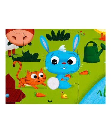 Puzzle táctil los animales de la granja 20 piezas
