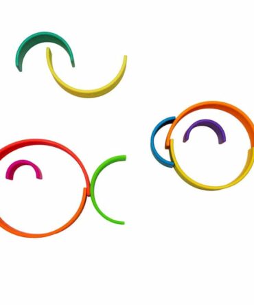 Arco iris silicona 12 piezas colores neón DËNA
