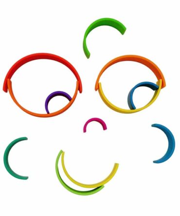 Arco iris silicona 12 piezas colores neón DËNA