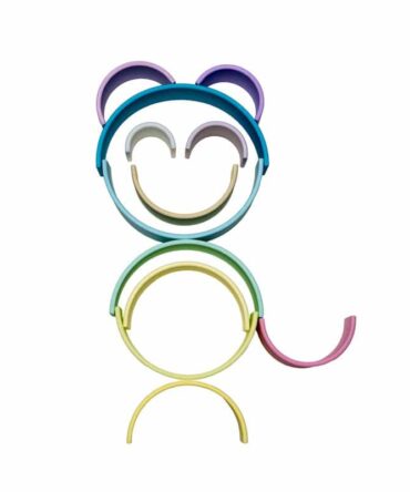 Arco iris silicona 12 piezas colores pastel DËNA