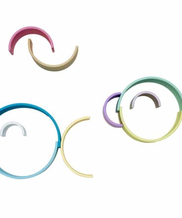Arco iris silicona 12 piezas colores pastel DËNA