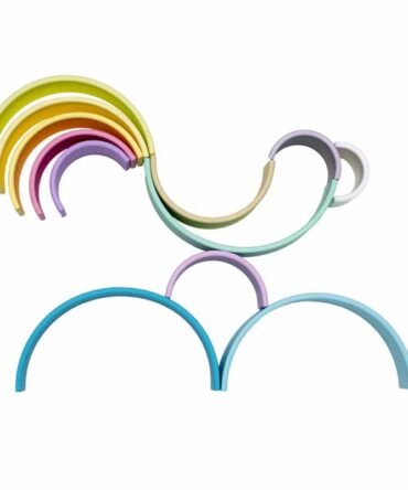 Arco iris silicona 12 piezas colores pastel DËNA