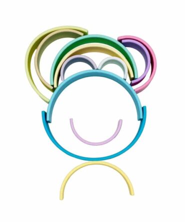 Arco iris silicona 12 piezas colores pastel DËNA