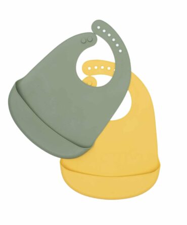 Pack de 2 baberos silicona Sage Yellow