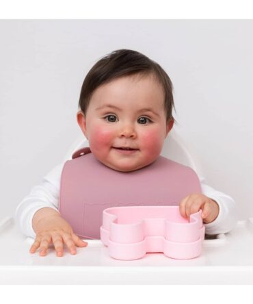 Pack de 2 baberos silicona Dusty rose & Powder Pink