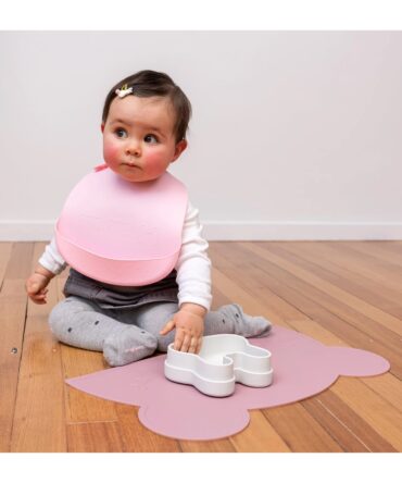 Pack de 2 baberos silicona Dusty rose & Powder Pink