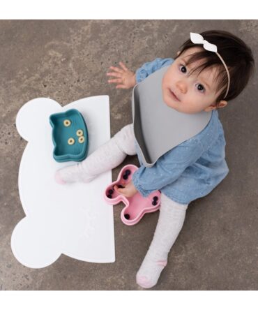 Pack de 2 baberos silicona Mint & Grey