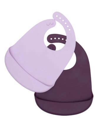 Pack de 2 baberos silicona Plum & Lilac