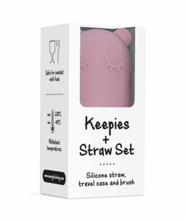 Pajita y cepillo Keepie Powder Pink
