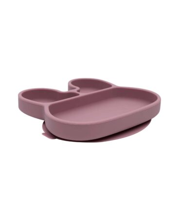 Plato con ventosa Conejito Rosa empolvado