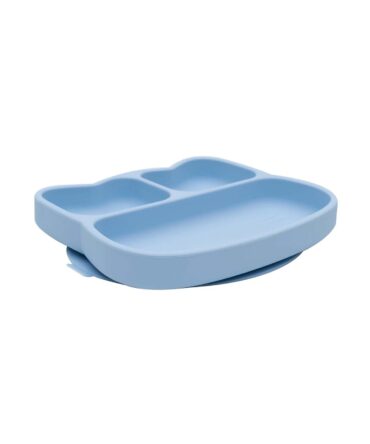 Plato con ventosa Gato Azul empolvado