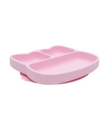 Plato con ventosa Gato Rosa