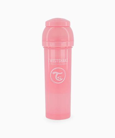 Biberón anticólico  Twistshake 330ml Rosa Pastel