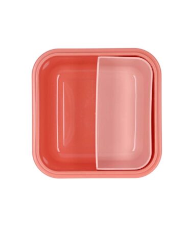 Caja almuerzo grande arco iris rosa