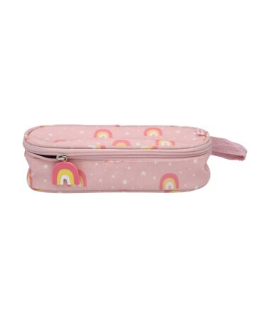 Funda almuerzo térmica arco iris rosa