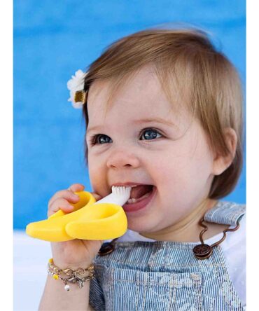 Cepillo dental de iniciación Baby Banana amarillo
