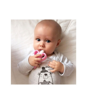 Cepillo dental de iniciación Baby Banana rosa